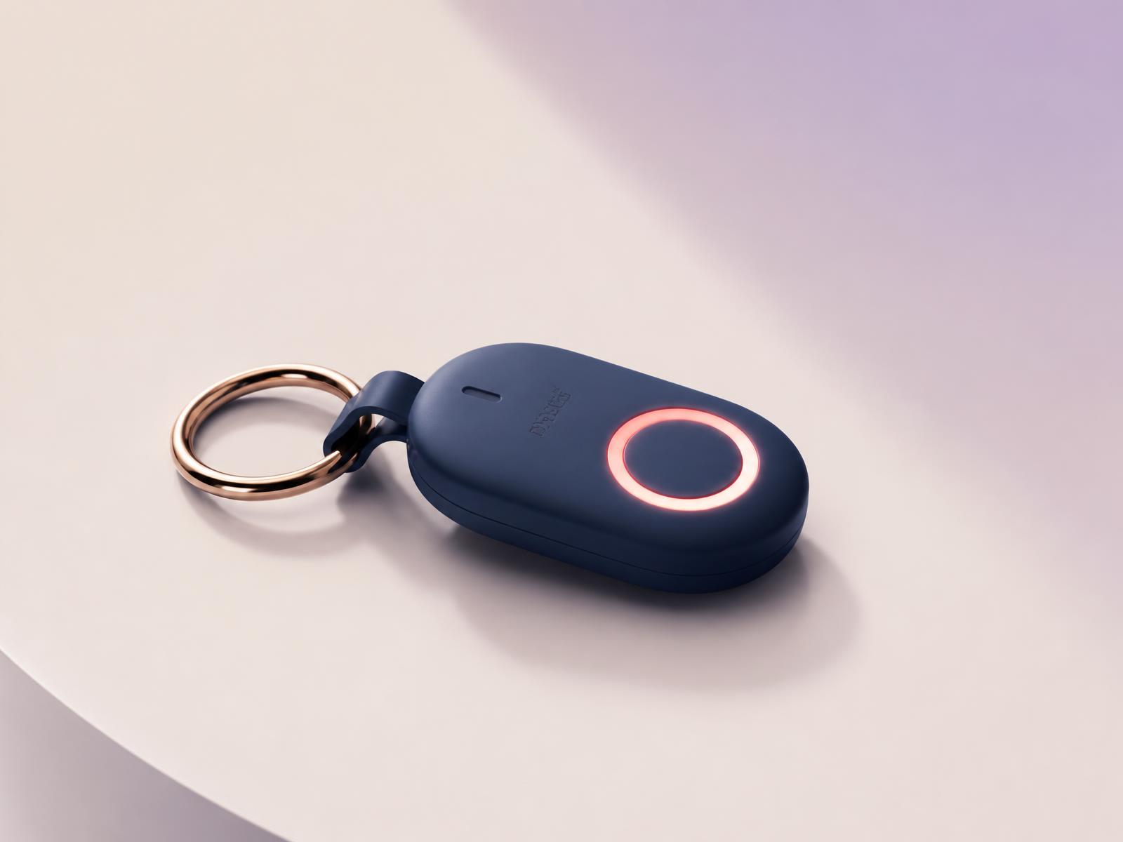 Ember Locate Pulse device resting on a soft neutral surface